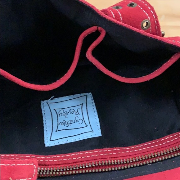 Cynthia Rowley red suede hand bag - Picture 8 of 8